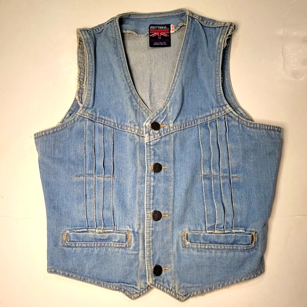 Vintage Brittania denim vest XS